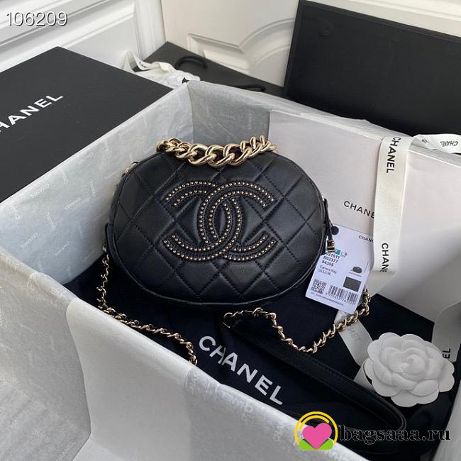 Chanel Camera Case Lambskin Bag Black - 1