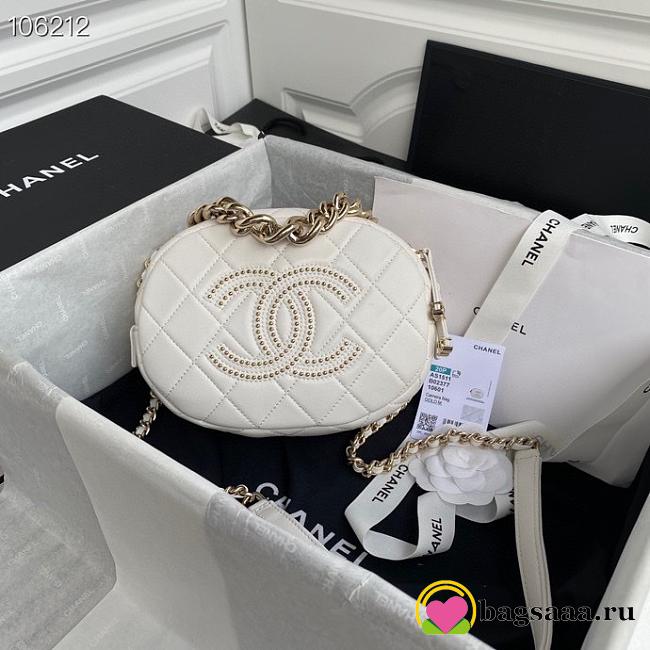 Chanel Camera Case Lambskin Bag White - 1