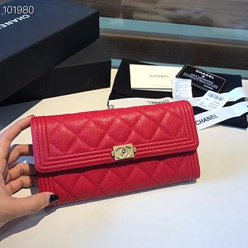 Chanel LeBoy Wallet Caviar 19CM 004