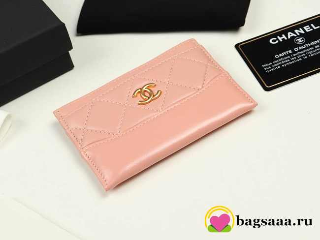 Chanel card holder pink - 1