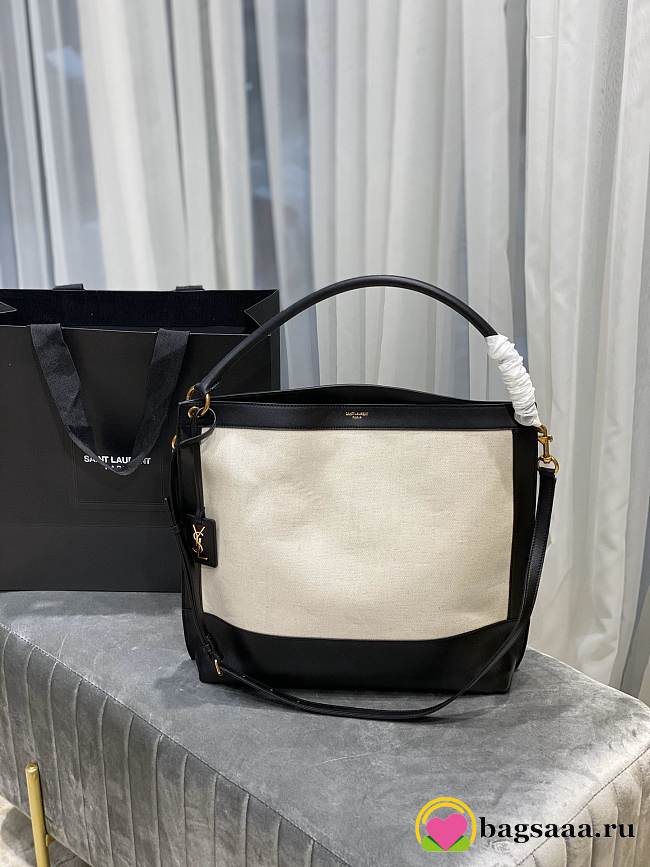 YSL TAG hobo bag in canvas and leather - 1