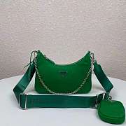 Prada Nylon Hobo Bag 22cm green - 1