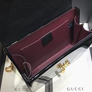 Gucci Sylvie 1969 Black Patent Leather Top Handle Bag Balck - 2