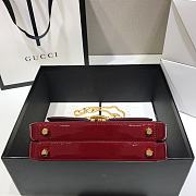 Gucci Sylvie 1969 Black Patent Leather Top Handle Bag Red - 5