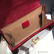 Gucci Sylvie 1969 Black Patent Leather Top Handle Bag Red - 2