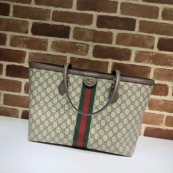 Gucci Ophidia medium leather canvas tote