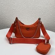 Prada Nylon Hobo Bag 22cm Orange - 1