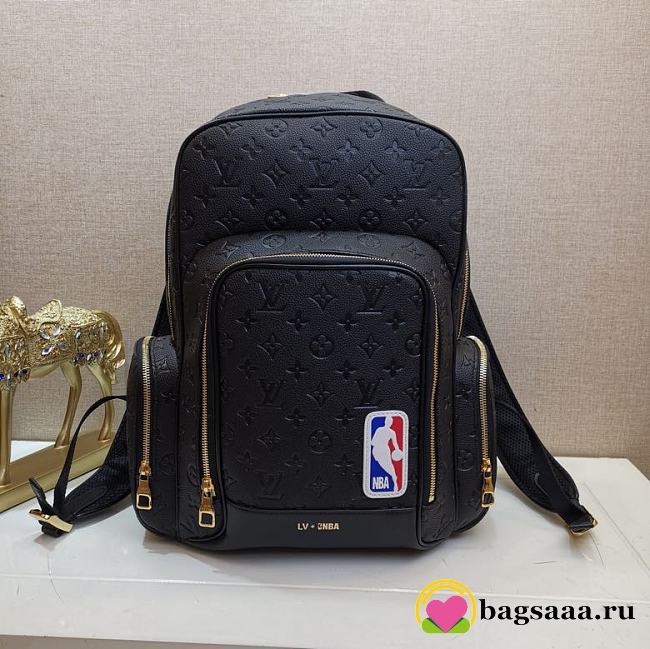 LV NBA Black Monogram Leather Backpack M57972 - 1
