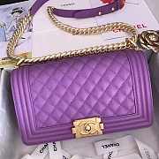 Chanel boy bag 25cm purple - 1