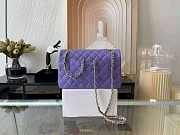 Chanel Flap bag Gold hardware 25cm caviar purple - 6