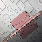 Bagsaaa Louis Vuitton M82608 Pochette Félicie Bag Rose Pink - 21 x 12 x 3 cm - 1