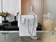 Chanel Flap Bag Caviar in White 25cm with - 4