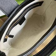 GG shoulder bag black in Embossed leather - 6