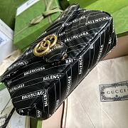 Gucci X Balenciaga Marmont bag 26cm Black - 2