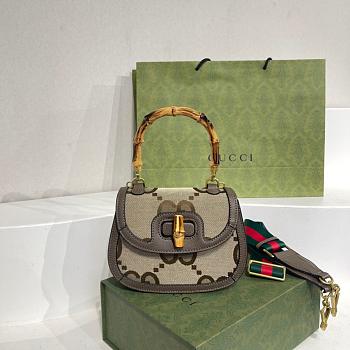 Gucci Aria Bamboo Handbag 21cm