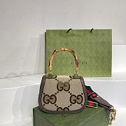 Gucci Aria Bamboo Handbag 21cm - 5