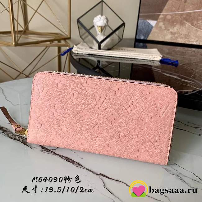 Louis Vuitton ZIPPY Pink WALLET Monogram Empreinte Leather - 1