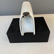 Chanel Leboy Bag Lambskin 25cm Silver hardware White  - 6
