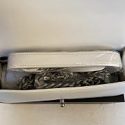 Chanel Leboy Bag Lambskin 25cm Silver hardware White  - 4