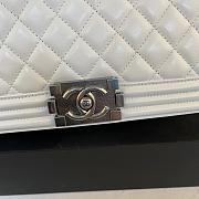 Chanel Leboy Bag Lambskin 25cm Silver hardware White  - 2