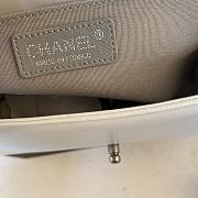 Chanel Leboy Bag Lambskin 25cm Silver hardware White  - 3