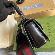 Gucci Aria Bamboo Handbag 21cm Black - 3