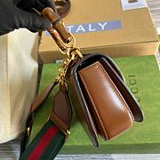 Gucci Aria Bamboo Handbag 21cm Brown - 3