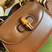 Gucci Aria Bamboo Handbag 21cm Brown - 5