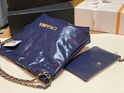 Bagsaaa Chanel small tote bag dark blue gold hardware - 5