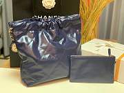 Bagsaaa Chanel small tote bag dark blue gold hardware - 4