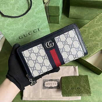 Gucci Ophidia GG zip around wallet