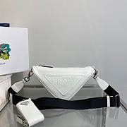 Prada Triangle leather shoulder bag white - 1
