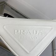 Prada Triangle leather shoulder bag white - 6