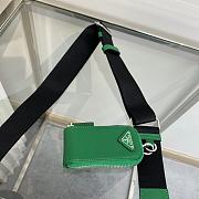 Prada Triangle leather shoulder bag green - 4