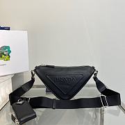 Prada Triangle leather shoulder bag black - 1