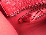 Celine Micro Luggage Calfskin Handbag Red - 4
