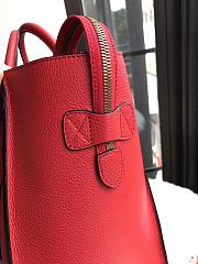 Celine Micro Luggage Calfskin Handbag Red - 3