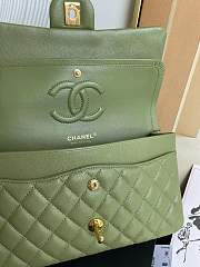 Chanel Flap Bag Caviar in Light Green 25cm with Gold Hardware - 6