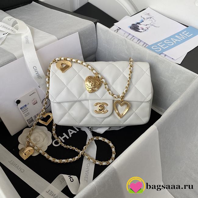 Chanel Flap Bag White AS3457  - 1