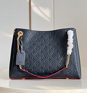 Louis Vuitton Monogram Empreinte Leather Handbags M43758 Navy Blue - 1