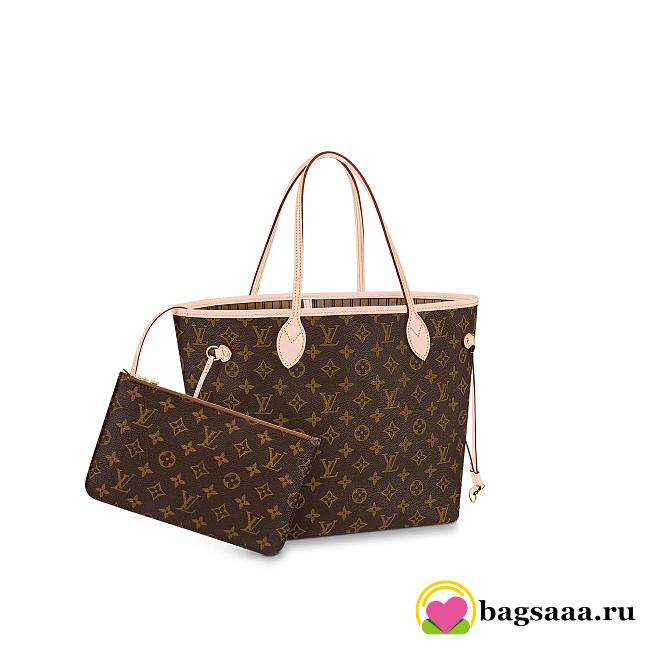 LV Neverfull MM Monogram with apricot M40995 - 1