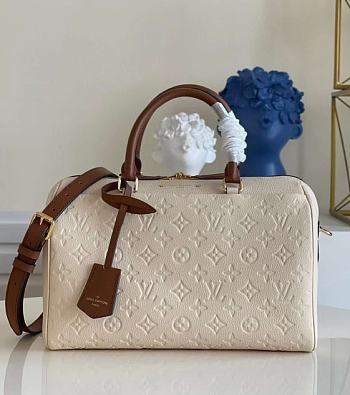 Louis Vuitton embossed leather Speedy 30 Handbag 