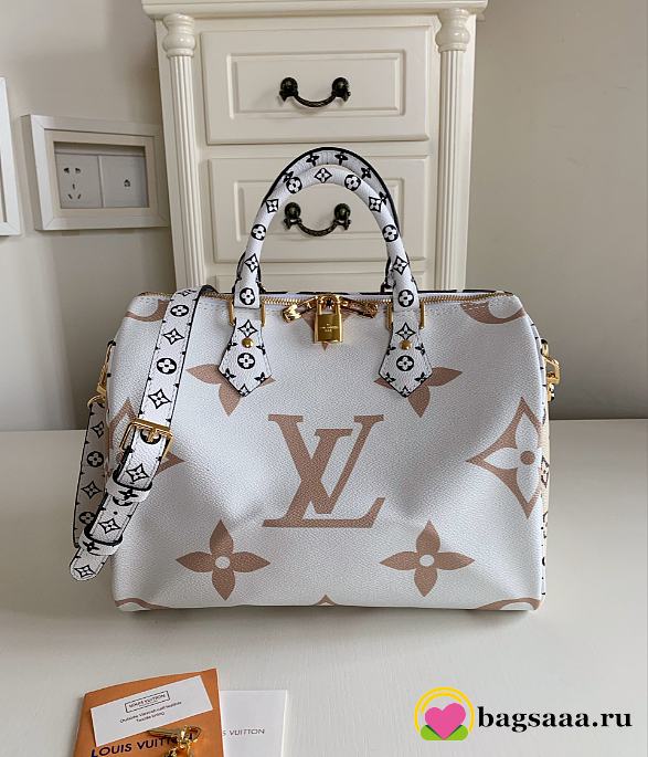 Louis Vuitton Monogram Speedy Beige Handbag 30cm 40391 - 1