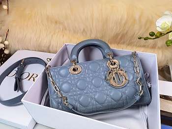 Dior Lady D-Joy Bag Blue 26cm