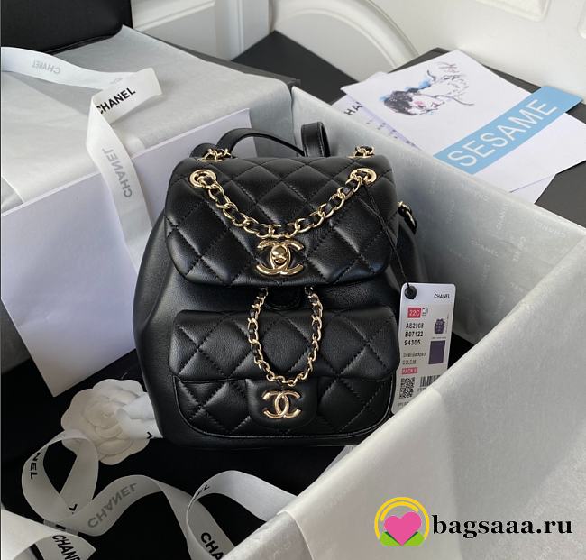 Chanel Backpack Lambskin AS2908 Black - 1