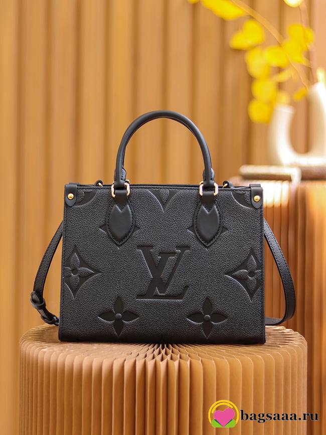 Bagsaaa Louis Vuitton M45653 OnTheGo PM Tote Bag Black - 25 x 19 x 11.5 cm - 1