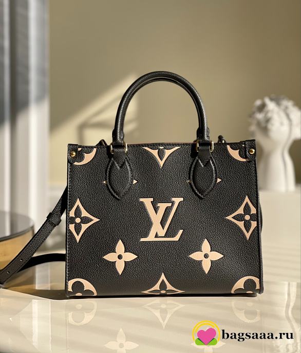 Bagsaaa Louis Vuitton M45659 OnTheGo PM Tote Bag Black - 25 x 19 x 11.5 cm - 1