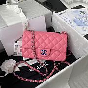 Chanel Classic Flap Bag 20cm Pink with Yellow A01116  - 1