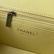 Chanel Classic Flap Bag 20cm Pink with Yellow A01116  - 5