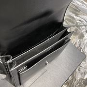 YSL Monogram Sunset Leather Crossbody Bag 634723 Black with Silver hardware - 6